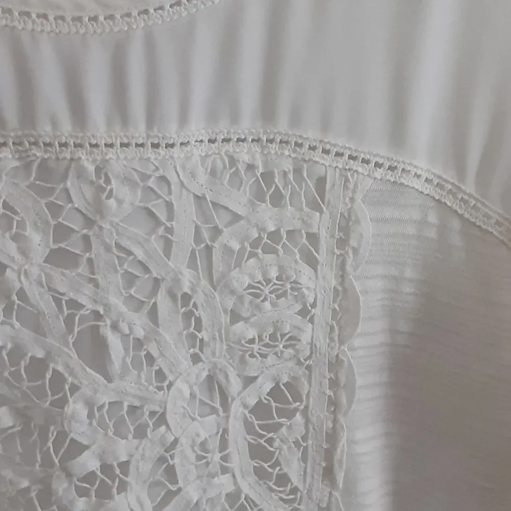 MEADOW RUE ANTHROPOLOGIE BOHO WHITE CROCHET LACE medium
